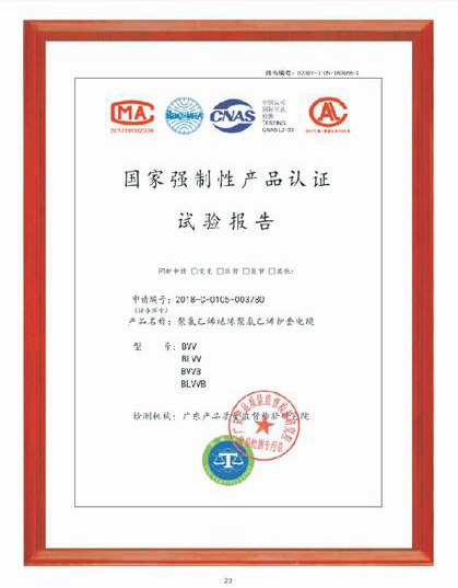 BVV電線電纜檢驗(yàn)報告02